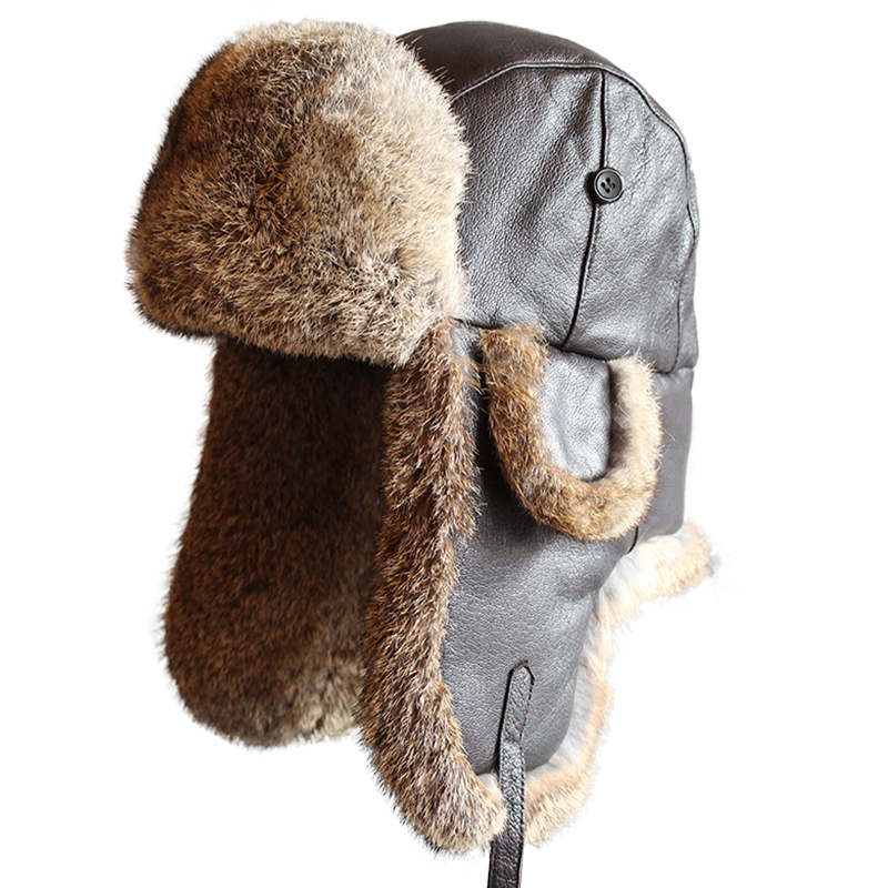 Winter Trapper Hat - Winter Fur Bomber Hat Men Women