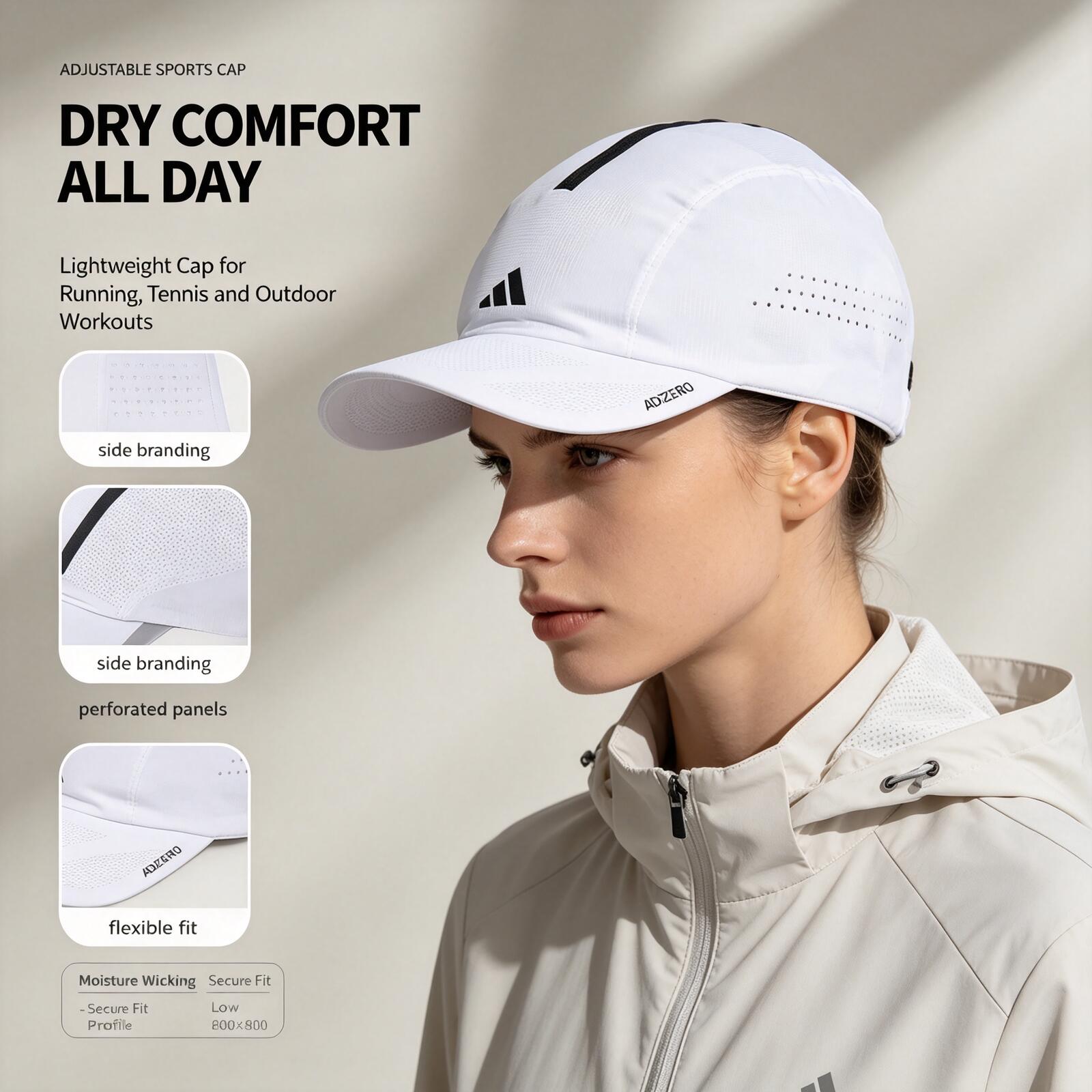 Adidas White Running Cap Light - Running Cap Lightweight recension och pris