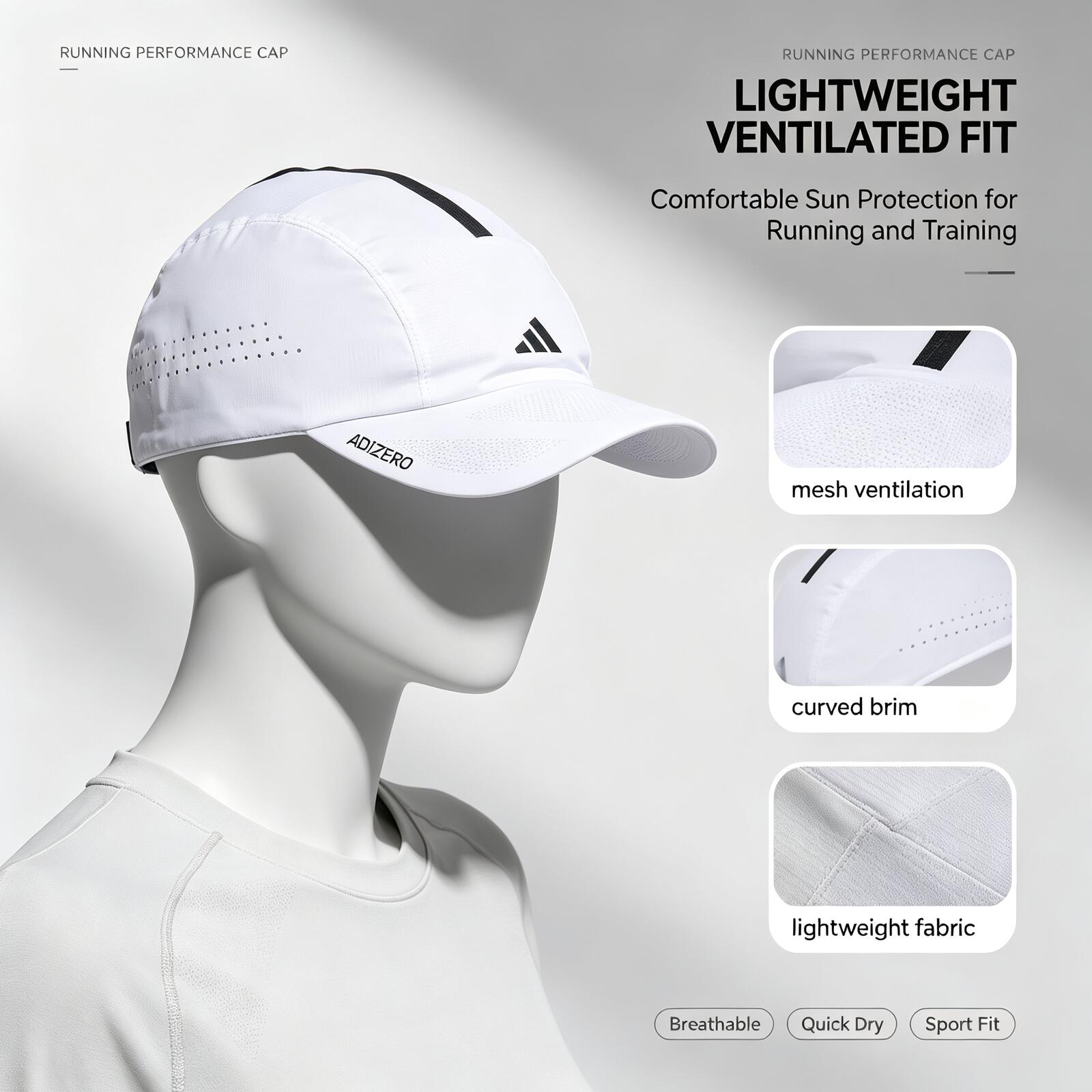 Adidas White Running Cap Light - Running Cap Lightweight recension och pris