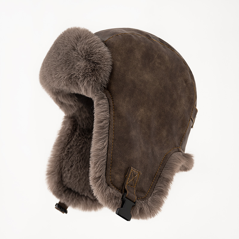 1pcs Men's Winter Retro leathe - Winter Trapper Hat recension och pris