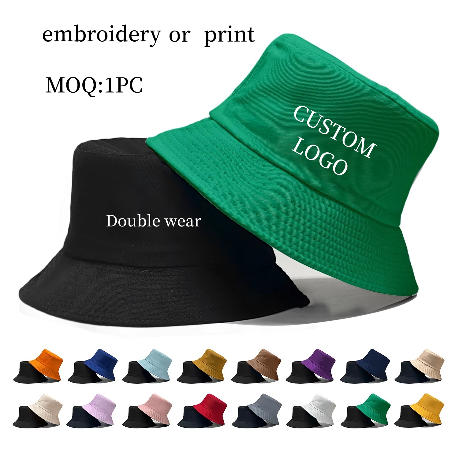 Custom Logo Double Side Fisher - Bucket Hat Cotton recension och pris